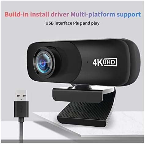 BIALL Webcam 4K 3840 * 2160 Веб Камера Со Микрофон Автофокус Мрежа USB Камера За Компјутер Во Живо Видео Работа Конференција