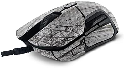 MOINYSKINS јаглеродни влакна кожа компатибилна со Steelseries Rival 5 Gaming глушец - Бреза шума | Заштитна, издржлива завршница на јаглеродни