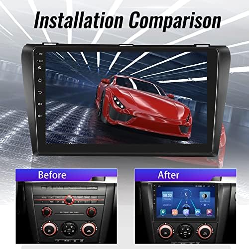 [2+32GB] Android 11 Автомобил Стерео За Mazda 3 2006-2012, 9 Инчен Екран На Допир Автомобил Радио Андроид Глава Единица СО Огледало