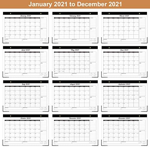 Календар за биро 2021 12x17 Десктоп академски биро за биро календари 12 месеци