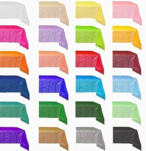 Монтажа јасни Пластични Чаршафи за Еднократна употреба Од 12 Пакувања-Крпа За Маса Со Големина од 54 х 108 Инчи-Идеални Правоаголни