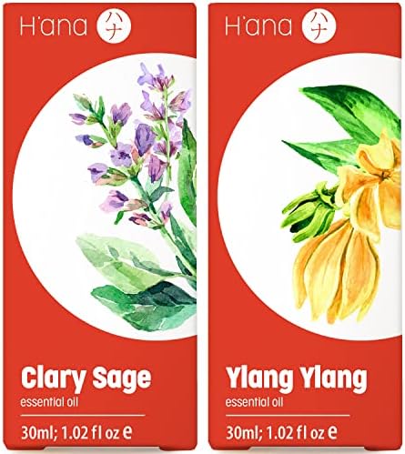 Масло масло за кожа и ylang ylang есенцијално масло за сет на кожата - чисто терапевтско одделение за есенцијални масла - 2x1 fl Oz - H'ANA