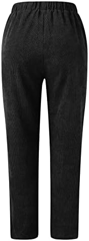ВИКИЛЕБ СОДРИНА БОЈА ДВЕЕ џеб еластична половината Тенок обичен панталони за панталони за истегнување на панталони за жени кои работат