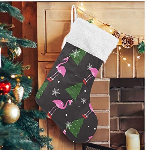 Алаза Божиќни чорапи Среќен Божиќ Фламинго дрво Снегули Класик Персонализирани големи декорации за порибување за семејни празнични сезони за забави