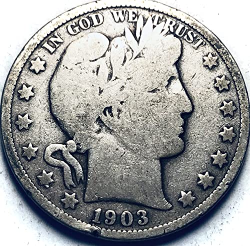 1903 Бербер Сребрена Половина Долар Продавачот Многу Добар