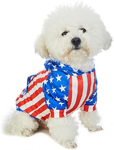 Коомур 4-ти јули кучиња дуксери за домашни миленици за мало куче САД кошули кученце американско знаме облека летни маици