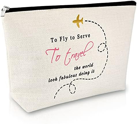 Подарок За Стјуардеса За Жени Торба За Шминка Пилот Подарок Подарок За Дипломирање Во Воздухопловството Подарок За Лет Училиште