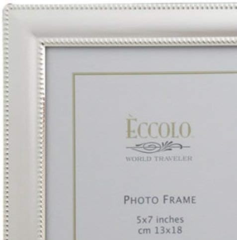 Екколо мазна брада од сребрена рамка за слика, има фотографија од 5 x 7-инчи