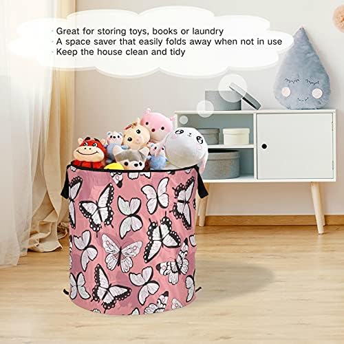 Пеперутка разнобојни поп -поп -алишта за перење со капакот за преклопување на капакот за складирање на капакот за собирање на простории