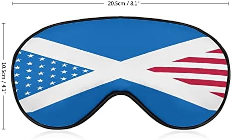 Шкотска во САД со знаме на знамето за спиење со прилагодлива лента мека око за очи за затемнување за слепите за опуштете се на патувањето