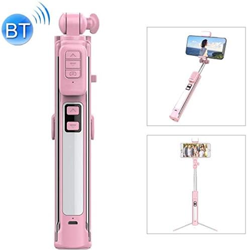 Yfqhdd Selfie Stick Tripod, проширен селфи стап со далечински, мултифункционален мобилен телефон во живо ， компатибилен