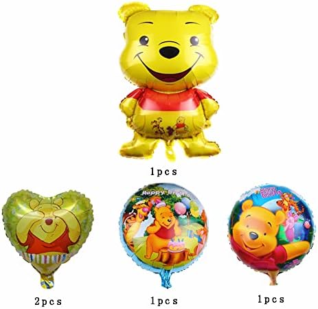 Ново Мета 5 ПАРЧИЊА пух мечка партија материјали, роденден алуминиумски балони, роденден декорации, злато &засилувач; сини алуминиумски