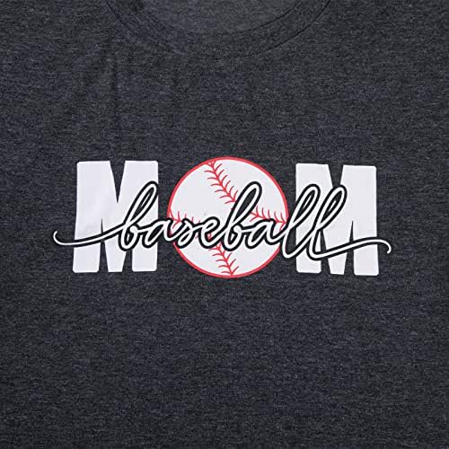 Womenените Бејзбол кошула сакаат бејзбол маичка симпатична графичка бејзбол графички врвови летни обични кратки ракави маици за