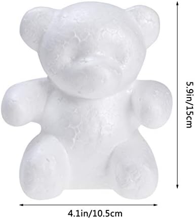 Среќнајами 4PCS мечка пена DIY полистирен моделирање на пена форми за занаети DIY роза мечка цветна формуларна аранжмани за