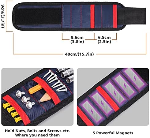 Алатки за магнетна лента за рака со цел долг магнет за држење завртки, нокти, битови за вежбање, уникатни подароци за алатки за подароци
