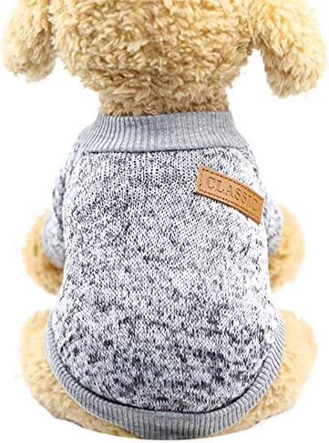 Honprad симпатична облека со мали кучиња облека за мачки мечето куче домашно милениче џемпер со две нозе топло волна облека за домашно