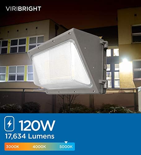 Wiribright 581936 LED Ѕид Пакет, 120w 17,534 лумени, Комерцијални и Индустриски Надворешно Осветлување, 5000K, IP65 Водоотпорен, cETLus-Наведени,