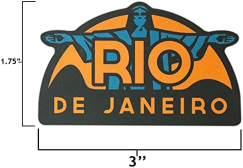 Налепница на вагабонд срце Рио де Janeанеиро - Водоотпорен винил Бразил сувенир