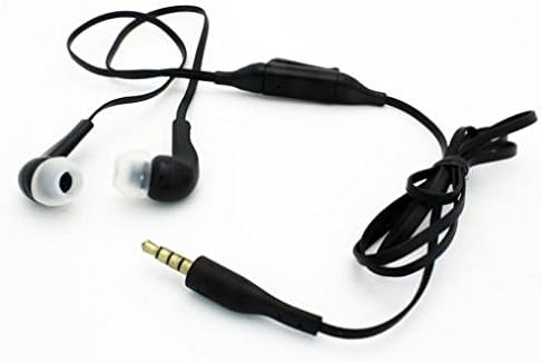 Звучно Изолирачки Слушалки За Слушалки Без Раце слушалки со Микрофон Двојни Слушалки стерео Рамни Жични 3,5 мм [Црно] за Зајакнување