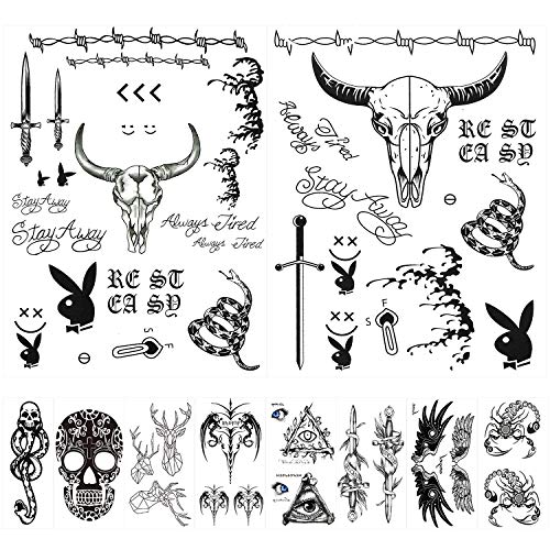 10 Листови Пост Мелоун Лице Тетоважа Во Собата, Вклучени Пост Мелоун Тетоважи И Смртојади Тетоважи, Ноќта На Вештерките Пост Мелоун Тетоважи