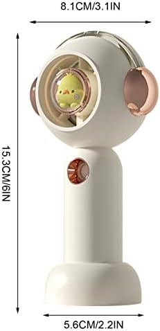 Рачен фан на магла | Преносен вентилатор за полнење - инка за дизајн на инка, надворешен простор за намалување на бучавата од патка со