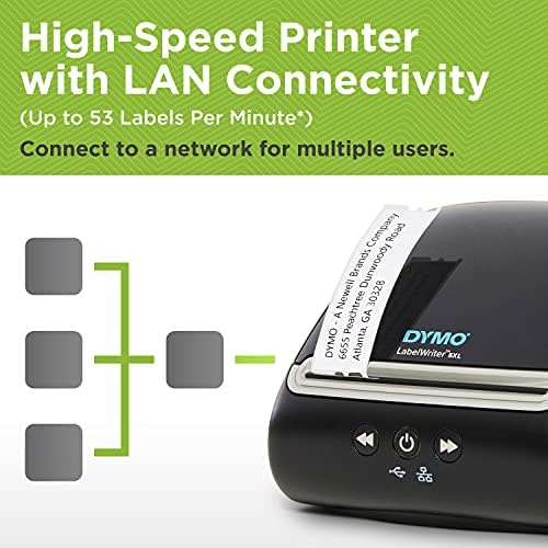 Dymo LabelWriter 5xl Пакет за печатач со етикета, отпечатоци етикети со екстра-широка испорака од , eBay и повеќе, совршени за