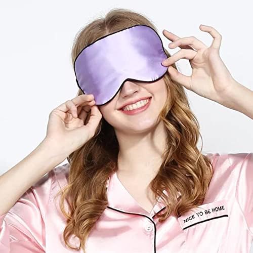 8 парчиња свила за спиење маска чиста свилена спиење маска за очи со прилагодлива лента мека и мазна маска за очи за очи за спиење блокирајќи