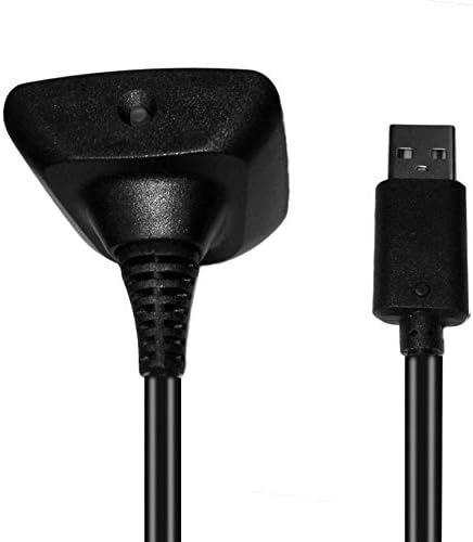 Adendipityy NEW USB Play & Charger Chable Adapter за Xbox 360 Controller Black