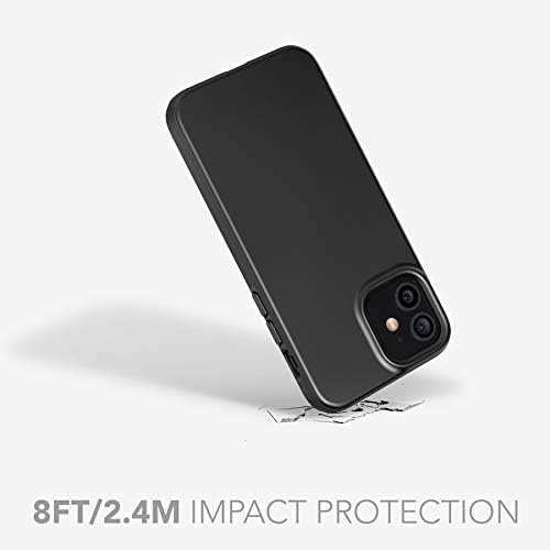 tech21 Evo Тенок Телефон Случај За apple iPhone 12 и 12 Pro 5G со 8 ft. Заштита Од Капка, Црн Јаглен