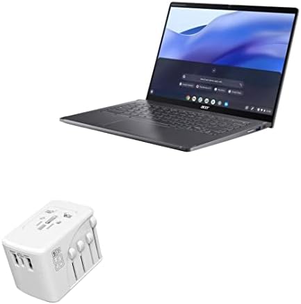 Полнач За боксови Компатибилен Со Acer Chromebook Спин 714-Меѓународен Pd Wallиден Полнач, 3 USB Меѓународен Адаптер за Полнење и Конвертор-Зимско