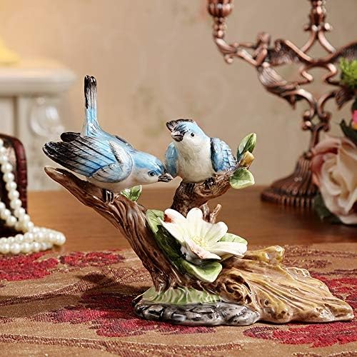 Jydqm порцелански loversубители на птици минијатурни рачно изработени керамика двојка птичја фигура за свадбеник занает за занает