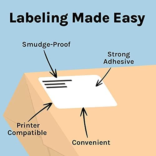 Етикети за испорака на врвни етикети со етикета - 4 x 5 - Компатибилен ласер/инк -џет -, 25 листови - 100 етикети со вкупно лепило