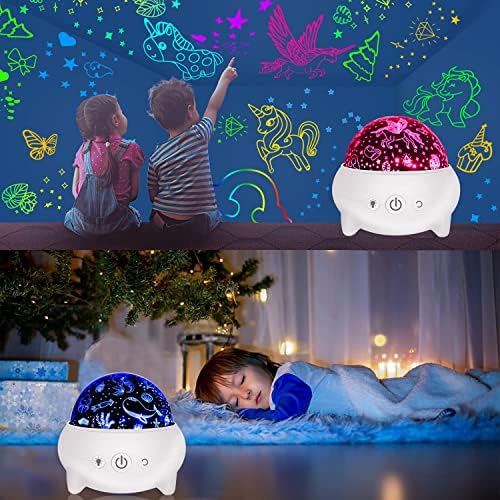 Октомври 2022 Година Надградени Подароци За Деца Ноќно Светло Еднорог Океански Проектор Еднорог Играчки За Девојчиња 360° Ротирачко
