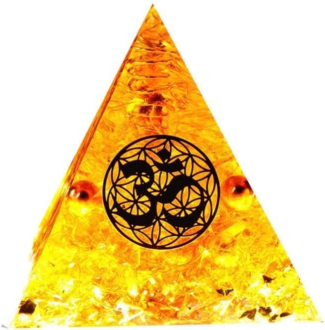Sharvgun Aura Reiki Orgonite Auras со висока фреквенција пирамида транзит расте промена на полето за јога медитација злато декорација