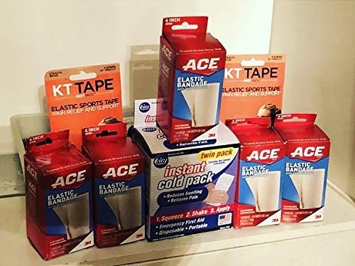11 парчиња атлетско рамо поддршка на ас завој KT еластична спортска лента со ладно пакување пакет