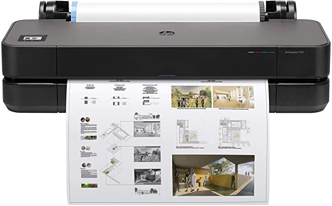 HP DesignJet T230 голем формат 24-инчен печатач во боја на заговор, вклучува 2-годишен пакет за гаранција за гаранција, црна боја