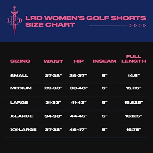 LRD женски голф шорцеви од 5 инчи за брзо суво еластично пешачење со џебови