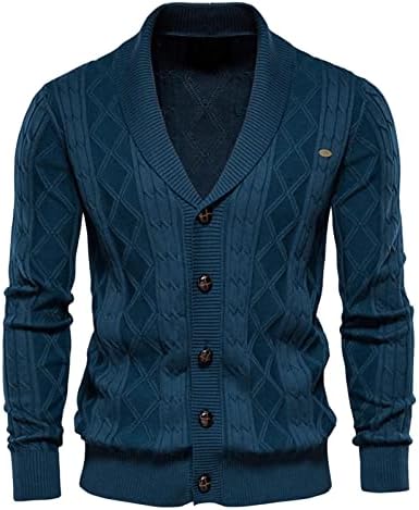 Gdjgta mens мода голем цврст обичен топлински кардиган џемпер долг палто