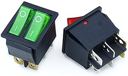 Nunomo KCD8 6Pin Rocker Switch Switch Switch Duplex On-Off 2position 6 Pins со светлина 16A 250VAC/20A 125VAC