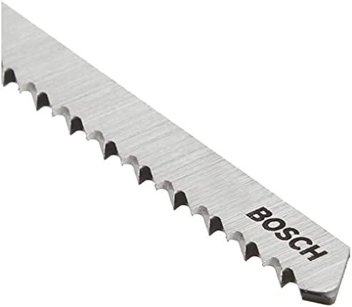 Bosch T101BR 5-парчиња 4 ин. 10 TPI Reverse Pitch Чисто за дрва t-shank jig saw blades