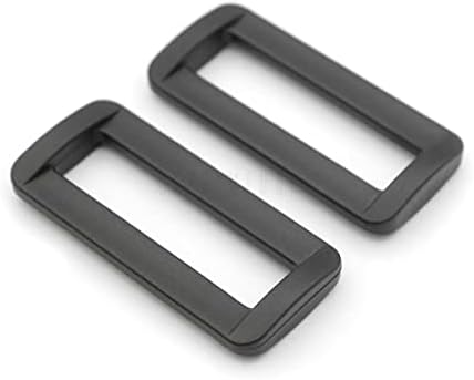 CraftMemore Пластична правоаголник прстени Бар слајд јамка за лента за торбички за мрежење со тешки токи на појас за чување