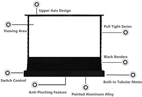 FZZDP 4K 16: 9 Електричен моторизиран под -проектор Проект Проекција екран на црн кристал ALR екран за проектор за долго фрлање