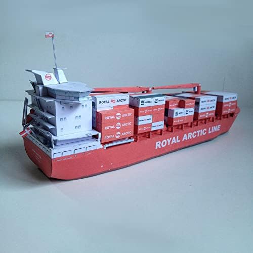 Mookeenone 1: 400 модел на хартија за брод Дански контејнер брод Мери Арктика Модел DIY комплет