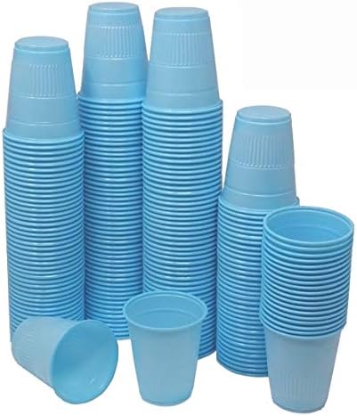 [Ташибокс] 5 Унца Пластични Чаши За Еднократна Употреба - 200 Брои-Небо Сино