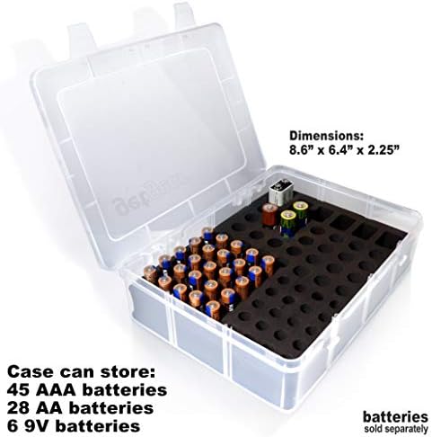 Куќиште За Складирање Батерии ЗАEAR, ААА и батерии од 9 Волти, Прилагодено Вметнување За Да Ја Држи Батеријата Уредна