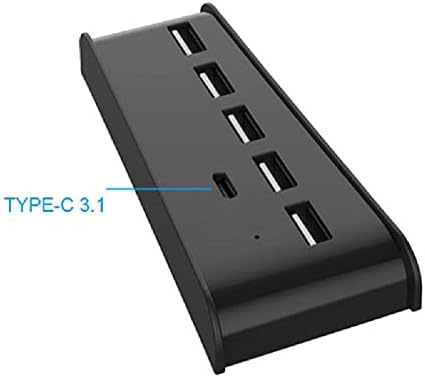 6 пристаништа го прошируваат адаптерот за USB -центри со голема брзина за раздвојување за додатоци за делови за игри PS5