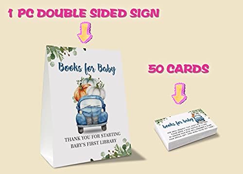 Барање За Книга јуансаил За Туш За Бебиња, книги со тематски картички за бебиња со Количка од тиква, Забави За Туширање За Бебиња