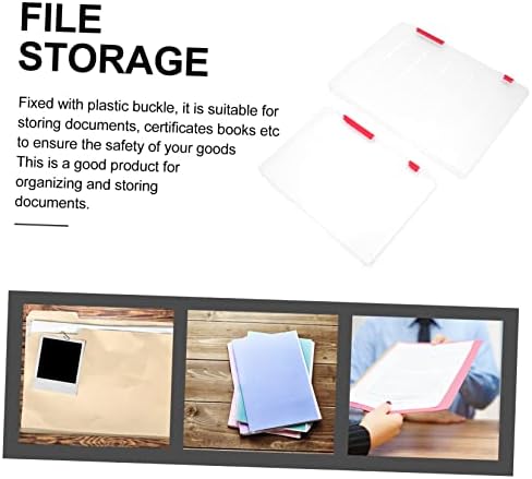 Кутија за складирање на датотеки со датотеки TOFFICU 6 парчиња, чиста контејнер Десктоп Организатор Списание за складирање А4 ПРАВИЛНА