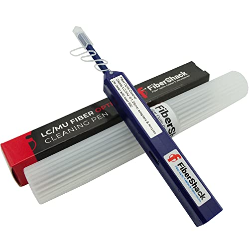 Fibershack - 1,25 mm Pen за чистење на влакна LC. 800+ чистач на влакна со еден клик. Чистач за чистење на оптички влакна за комбинирање