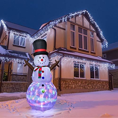 Артефлр 8ft Божиќен надувување Снежен човек, со LED светло Божиќна декорација за украси на отворено во дворот